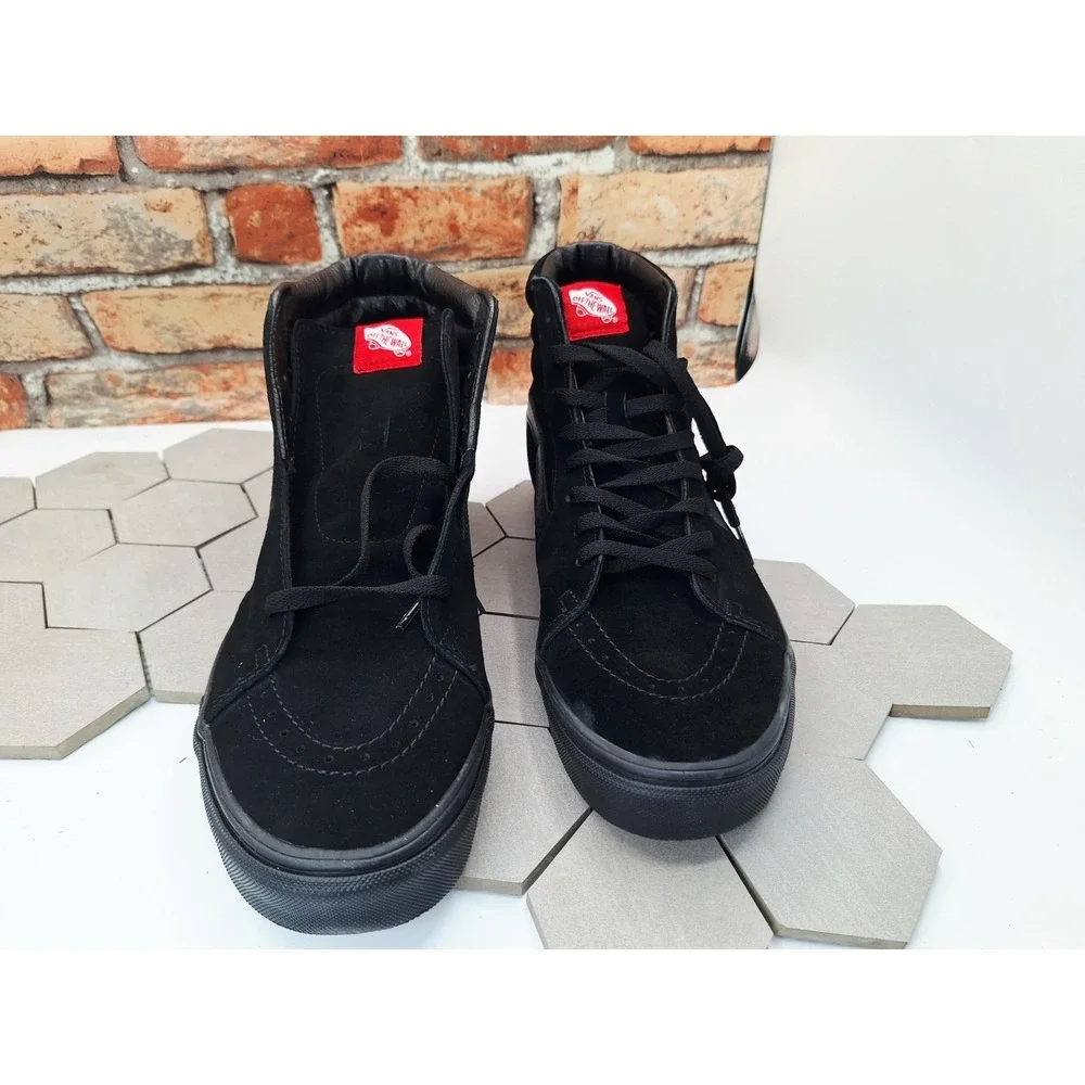 Vans SK8 HI Triple Black  Shoes Skate Bmx Sneakers Men Sz 9 NEW
